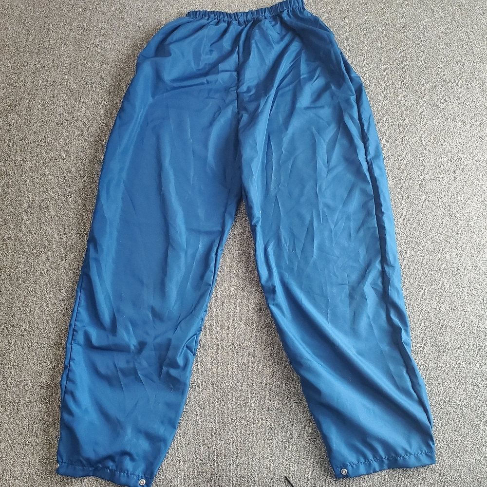 Womens Scrub Pants Blue Elastic Waist Stretch Jogger Adult Medical - 2 Pants